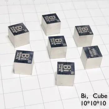 Nemokamas pristatymas 5vnt & 10vnt 99,99% grynumo Bi raižyti elementų periodinės lentelės 10mm kubas su 9.73 g Bismuto luito / paletėje / blokuoti