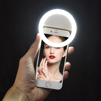 Selfie Žiedą, Led Lempos, Šviesa, USB Įkrovimo 360 Laipsnių Diafragmos Mobilaus Telefono Objektyvą, Blykstę Įkrovimo Grožio Užpildyti Šviesos