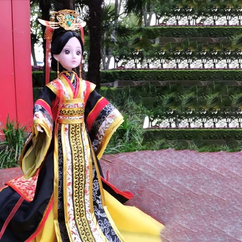 Kinų Stiliaus Senovės Drabužius uzpost 30cm Modeliavimas Rankų darbo Lėlės Kilnojamojo Sąnarių Tradicija Hanfu Pasakų Concubine Žaislai ZH169