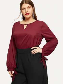 2021 Plius dydis Šifono Slim Marškinėliai topai XXXXL moterų drabužių Viršūnes Karšto pardavimo Atsitiktinis O-Kaklo Palaidinė moterų viršūnių drabužiai moterims