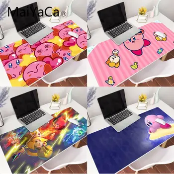 MaiYaCa Rožinė Mielas Kirby Klaviatūros Žaidėjus Žaidimų Pelės kilimėliai XXL Anime Mause Trinkelėmis Nešiojamojo kompiuterio Klaviatūra Stalas Kilimėlis pc gamer completo