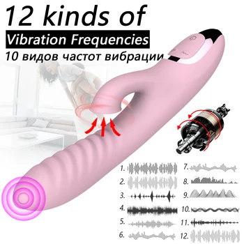 Lytis Produktų parduotuvė Klitorio Čiulpti Magic Wand G Spot Massager Sriegiu Dildo vibratorius Moterys Oralinio Sekso žaislas Silikonas atsparumas Vandeniui