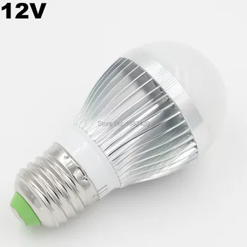 10VNT/daug Input 12V 3W LED Lempos, Didelio ryškumo Aliuminio korpusas KUNG prekės su E27 laikiklis, skirtas 