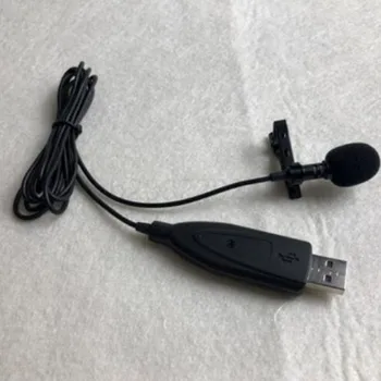 USB Lavalier Microphone Įrašą apie Apykaklės Kondensatoriaus Atvartas Mic Mikrofonas KOMPIUTERIO, Stalinio Kompiuterio Išmaniųjų Telefonų