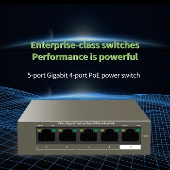 TD GLTEG1105P-4-63W Gigabit POE Switch 8Port Eternet Switch 10/100/1000M Dvipusis VLAN 