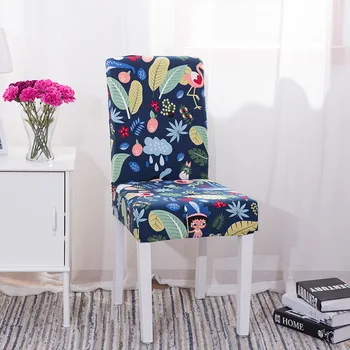 Šiuolaikinės Spandex Elastinga Kėdžių Dangose Su Atlošais Virtuvės, Valgomojo Kėdė Padengti Slipcover Raštas Kambarį Ruožas Sėdynės Atveju