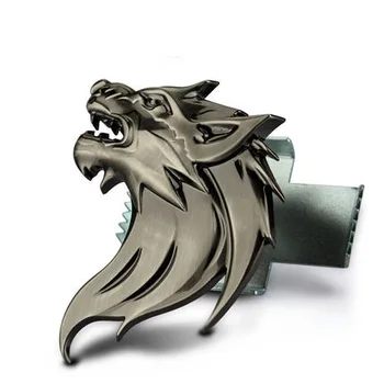 Vilkas Galvos Ho 3D Metalo Auto Ho Automobilio Grotelių Logotipas Ženklelis Totem Grotelės Emblema Lipduką 
