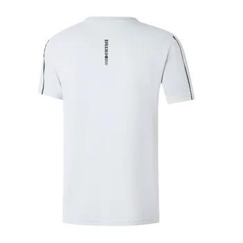 Li-Ning Vyrai Veikia T-Shirts NE SAUSAS Kvėpuojantis Poliesterio Reguliariai Fit Pamušalas li ning Fitneso Sporto Tee ATSQ003