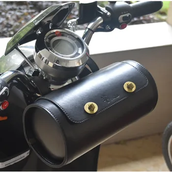 S92 dviračių krepšiai 13cm padidinti dviračių motociklų lokomotyvų retro uodega paketas, priekinė rankena oda cilindrų maišas PU medžiaga