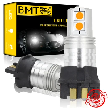 BMTxms Canbus LED Posūkio Signalo Lemputė PW24W PWY24W Gintaro Audi A3 A4 A5 Q3 Q7 