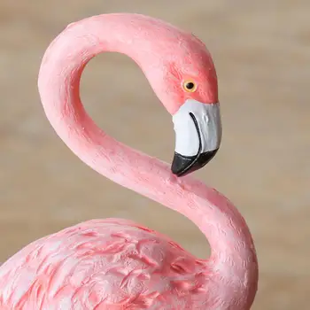 Rožinė Kawaii Flamingo Mielas Gyvūnų Formos Dervos Ornamentu, Pratybos Namo Paukščių Puošmena Kambarį Pasakų Sodo Dekoro Priedai