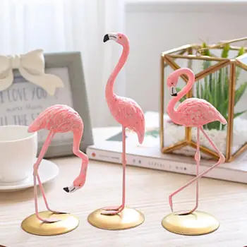 Rožinė Kawaii Flamingo Mielas Gyvūnų Formos Dervos Ornamentu, Pratybos Namo Paukščių Puošmena Kambarį Pasakų Sodo Dekoro Priedai