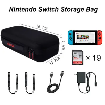 Nintendo Jungiklis Kelionės krepšiai Apsaugos EVA Sunku Saugojimo Maišeliai, Maišelis Padengti NS Nintend Priedai, HDD Zip atvejais