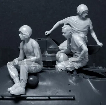 1/35 mastelis Vietnamo Karo metu JAV Armijos Tanklaivis 3 žmonės miniatiūros antrojo pasaulinio KARO Dervos Modelio Rinkinio pav Nemokamas Pristatymas