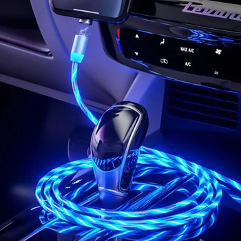 Automobilių Teka Šviesos Magnetinis USB Įkrovimo Kabelis Skirtas Ford Fiesta, Focus 2 3 Mondeo 