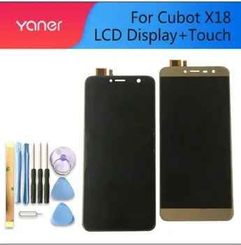 Už Cubot X18 HHD57008-FPCA-VA.0 LCD Ekranas+Touch Ekranas Originalus LCD skaitmeninis keitiklis Stiklo plokštės Pakeitimas Cubot X18 vers