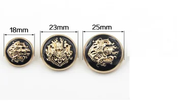 Metalo mygtuką drabužių Britų dvigubai liūto kailis kostiumas mygtuką moterų kailio švarkelis, sagtis 10 MM-28 MM