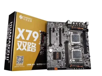 HUANANZHI dual X79 motininė plokštė su M. 2 lizdas dual LAN port dual CPU Xeon E5 2690 2.9 GHz vaizdo plokštė GTX1050TI 4G RAM 4*16G RECC