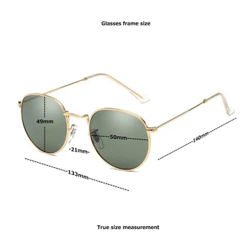 Apvalių Mados akiniai nuo saulės Vyrams, Moterims, Stiklo Vyrai dizaineris vyriškas Moterų Veidrodis vintage Akiniai Prekės ženklas Saulės akiniai Vairavimo R3447