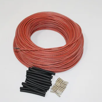 Tolimųjų infraraudonųjų spindulių šilumos kambario termostatas raudona anglies pluošto šildymo kabeliu grindų šildymo silicio gumos kabelis