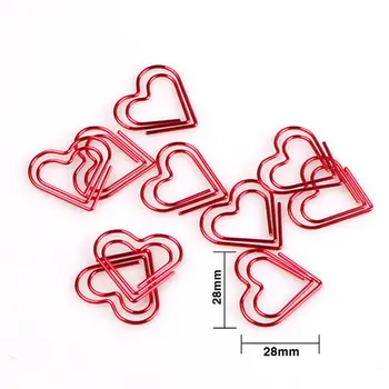 100vnt Paperclips Kūrybos Nešiojamų Funkcionalus Dekoratyvinis Širdies Žymą Pin Biuras