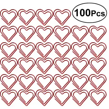 100vnt Paperclips Kūrybos Nešiojamų Funkcionalus Dekoratyvinis Širdies Žymą Pin Biuras