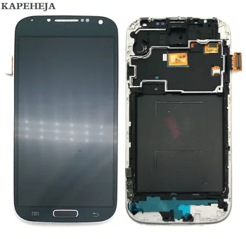 Galima reguliuoti ryškumą LCD Samsung Galaxy S4 I9500 I9505 I337 I9515 LCD Ekranas Jutiklinis Ekranas skaitmeninis keitiklis komplektuojami su Rėmo
