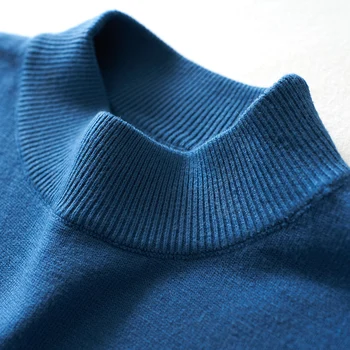 2020 vyrų kašmyras rudens ir žiemos megztinis pusę aukšto kaklo megztinis šiltas bazę, megztinis pagrindinio vientisos spalvos ilgomis rankovėmis classic