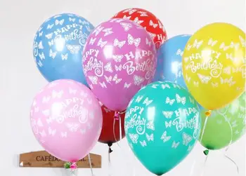 50/100vnt 12 colių latekso balionų Vaikų gimtadienio balionai su Gimtadieniu spausdinimo balionas su gimtadieniu balionai GYH