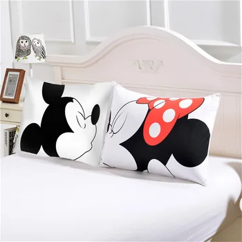 Minnie, Mickey Mouse J. S. Užvalkalai Namų Tekstilės 2vnt Baltas kelias Pagalvę Padengti Dekoratyvinės Pagalvės Atveju Kambarį 50x75cm