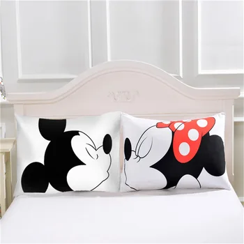 Minnie, Mickey Mouse J. S. Užvalkalai Namų Tekstilės 2vnt Baltas kelias Pagalvę Padengti Dekoratyvinės Pagalvės Atveju Kambarį 50x75cm