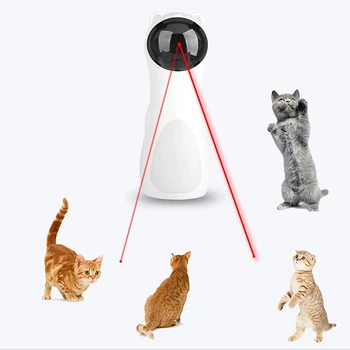 Katė Interaktyvios LED Lazeris Juokingas Žaislas Auto Sukasi Naudotis Mokymo Linksmas Multi-Kampas Reguliuojamas USB Mokestis Už Katės Žaislas