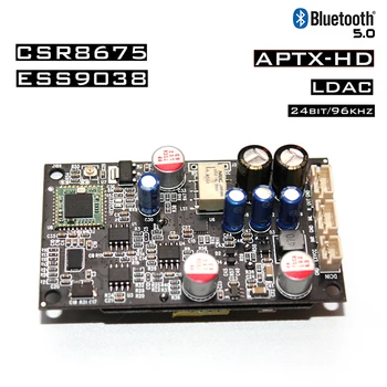 Izoliuotas galios reguliatorius, modulio ES9038 CSR8675 Bluetooth 5.0 Gauti Iššifruoti Paramos LDAC/APTX 24bit/96Khz