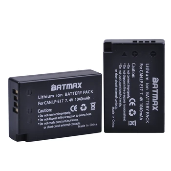 Batmax LP-E17 LPE17 LP E17 Baterija akku +LCD Dual USB Kroviklis skirtas Canon EOS T6i 750D T6s 760D 800D M3 M5 8000D Kiss x8i