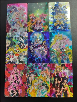 9pcs/set Sailor Moon Komanda Pasteable Seksualus Grožio Hobis Kolekcionuojamų Žaidimas Kolekcija Anime Kortelių Limito Seksuali Mergina Nemokamas Pristatymas