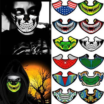 Helovinas Kaukės LED Kaukė Šviesos Šalis Garso Muzika Įjungta Kaukės Neon Maska Cosplay Tušas Siaubo Mascarillas Masque