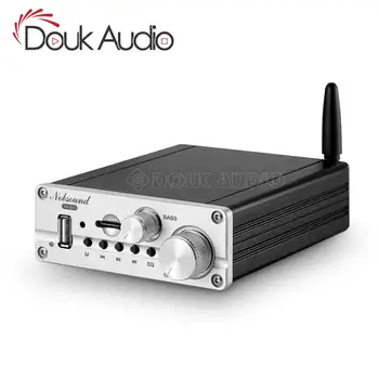 Douk audio Mini Bluetooth 5.0 D Klasės 2.1 Galios Stiprintuvo HiFi Stereo Audio žemų dažnių garsiakalbis Amp USB/ AUX/ U-disk Player