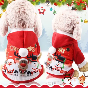 žiemos drabužius šunims Chiwawa Drabužius Kalėdų Palaidinukė Terjeras Jorkšyro Mažas Winte Kailio Drabužių, Kostiumų Santa Pet Mielas E