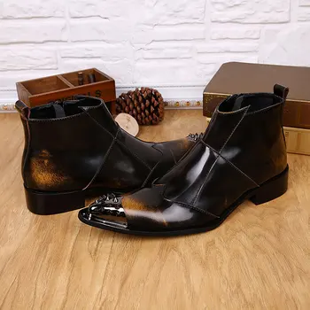 Rudenį, žiemą britų stiliaus dygliuotos cowboy boots mens dirželio sagtis karinių aukštos viršų batai natūralios odos darbo armijos batai