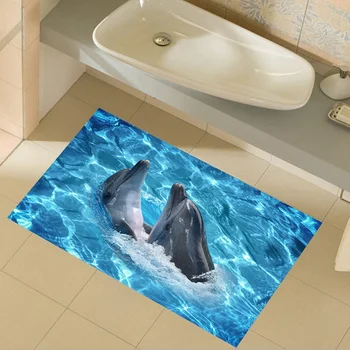 Naujas Specialusis Sienų Lipdukai Dizaino 3d Delfinų Poveikį Povandeninį Pasaulį 3D Delfinų lipnios Nuimamas Siena Lipdukas Vandeniui