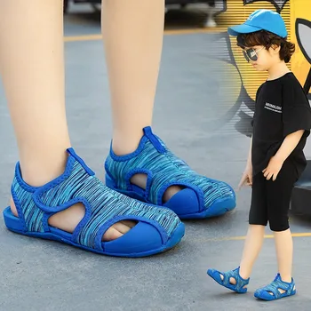 2020 m. Vaikų Sandalai Berniukai Paplūdimio Sandalai Kietas Dugnas Minkštas Dėvėti neslidus Mergaičių, Kūdikių Bamblys mergina sandalai Vaikus Barefoot batai