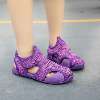 2020 m. Vaikų Sandalai Berniukai Paplūdimio Sandalai Kietas Dugnas Minkštas Dėvėti neslidus Mergaičių, Kūdikių Bamblys mergina sandalai Vaikus Barefoot batai