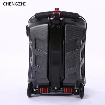CHENGZHI 21inch Transformatoriai PC vyrai kelionių lagaminą motoroleris geležinkelių bagažo vežimėlio krepšys ant ratų