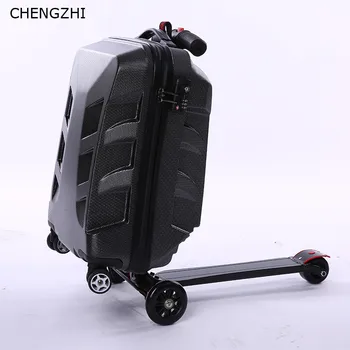 CHENGZHI 21inch Transformatoriai PC vyrai kelionių lagaminą motoroleris geležinkelių bagažo vežimėlio krepšys ant ratų