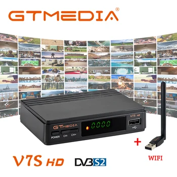 GTMEDIA V7S HD Palydovinio Dekoderio Imtuvas 1080P Full HD DVB-S2 Įtraukti USB Wifi H. 265 TV Box galia freesat Network Sharing