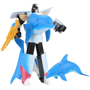 Transformacijos Sea Life Robotas Žaislai Žudikas Banginių, Delfinų Didysis Baltasis Ryklys Deformacijos Plastiko Berniukai Veiksmų Skaičius, Vaikų Žaislai