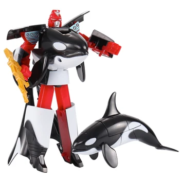 Transformacijos Sea Life Robotas Žaislai Žudikas Banginių, Delfinų Didysis Baltasis Ryklys Deformacijos Plastiko Berniukai Veiksmų Skaičius, Vaikų Žaislai