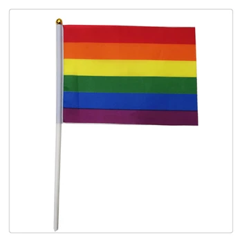 10PACK Vaivorykštė LGBT Vėliava Gėjų Lesbiečių, Biseksualų Tansgender Pansexual Nešiojamą Vėliavas Su Niekučiai Švęsti Paradas