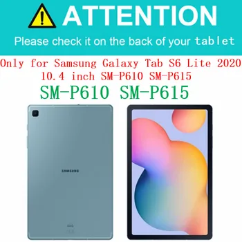 Samsung Galaxy Tab S6 Lite 10.4 2020 Sm-P610 P615 atsparus smūgiams sunkiųjų šarvų atveju, 360 laipsnių besisukantis laikiklis rankai tablet