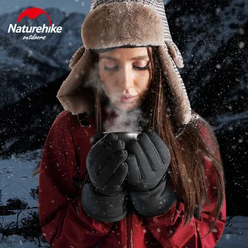 Naturehike Lauko Šiltas Vėjo Pirštinės -15℃~0℃ Žiemos Slidinėjimo Pirštinės Sustorėjimas, neslidus Dviračių Sporto Pirštines GL03